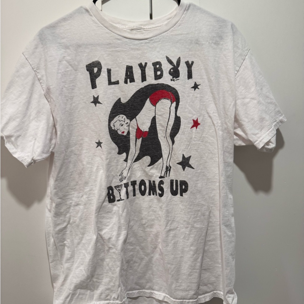 Playboy White Graphic T-Shirt